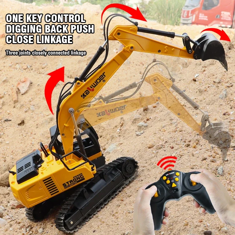 Rc Hobby Excavator - Huina rc escavadeira 1/24 9ch carros