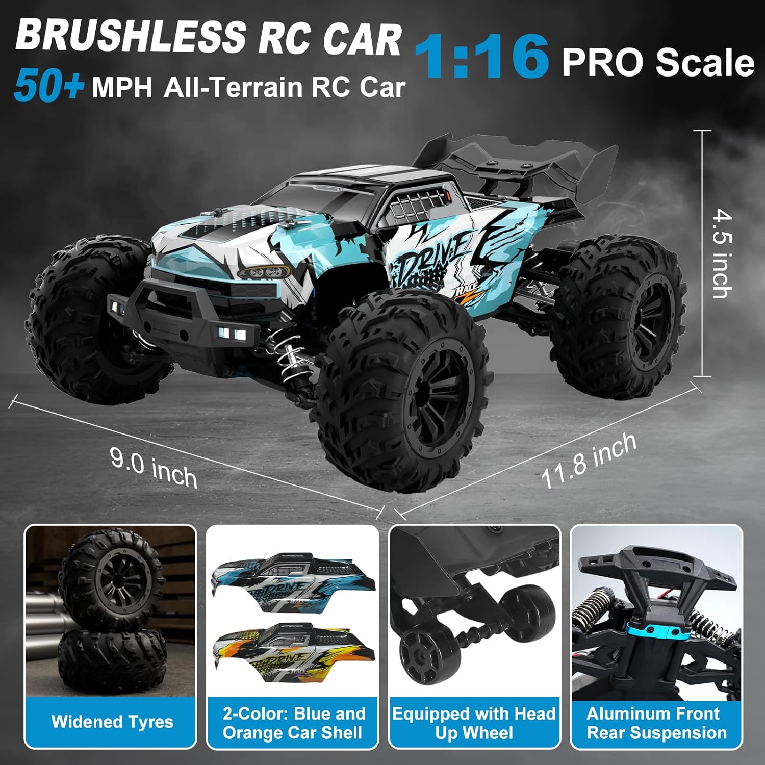 Caminhão Monstro RC Brushless  - Rc Hobby Grade Monster Truck avaliação e preço