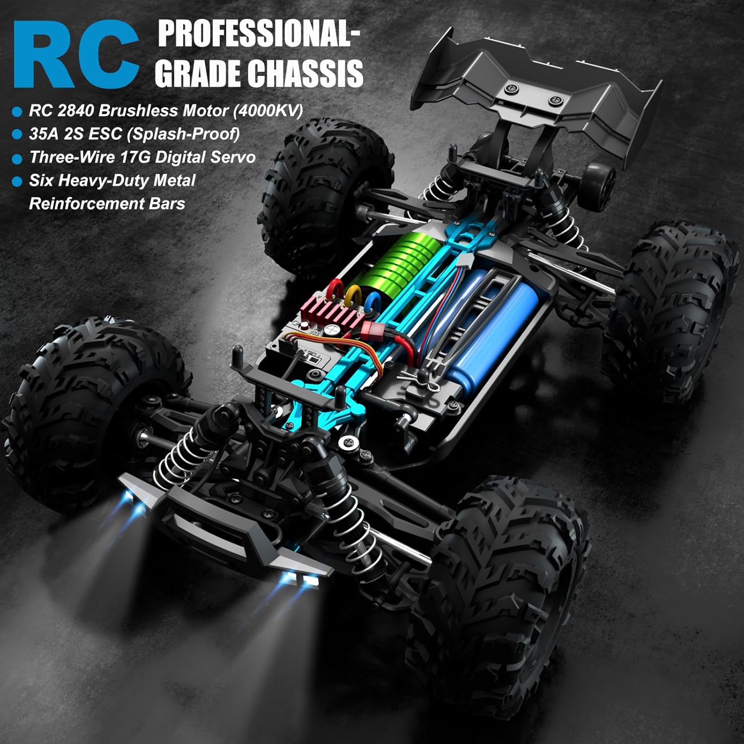 Caminhão Monstro RC Brushless  - Rc Hobby Grade Monster Truck avaliação e preço