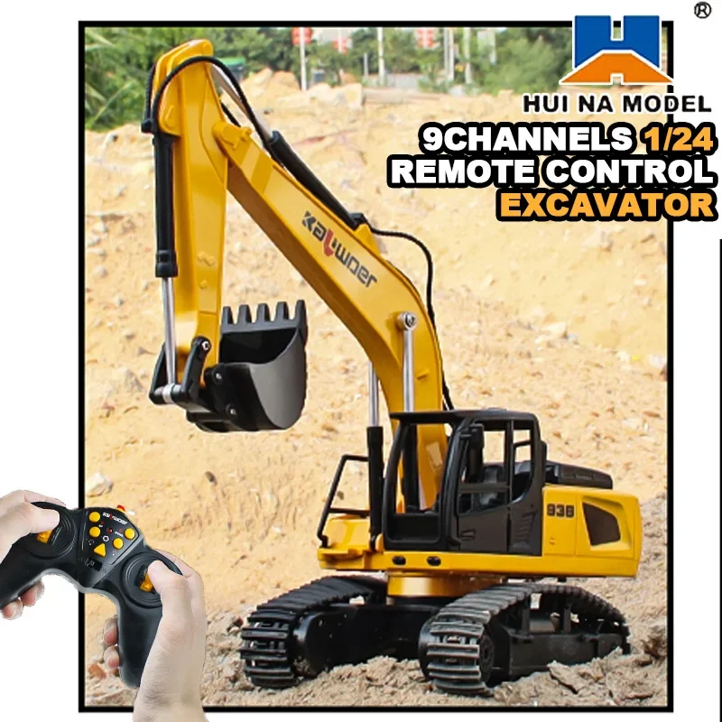 Huina rc escavadeira 1/24 9ch  - Rc Hobby Excavator avaliação e preço
