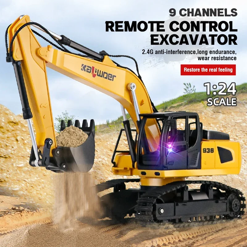 Huina rc escavadeira 1/24 9ch  - Rc Hobby Excavator avaliação e preço