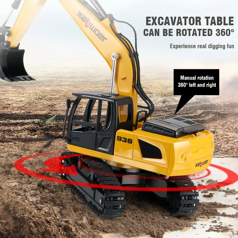 Huina rc escavadeira 1/24 9ch  - Rc Hobby Excavator avaliação e preço